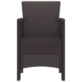 Garden Chair 4 pcs Brown 53 x 49 x 85 cm PP