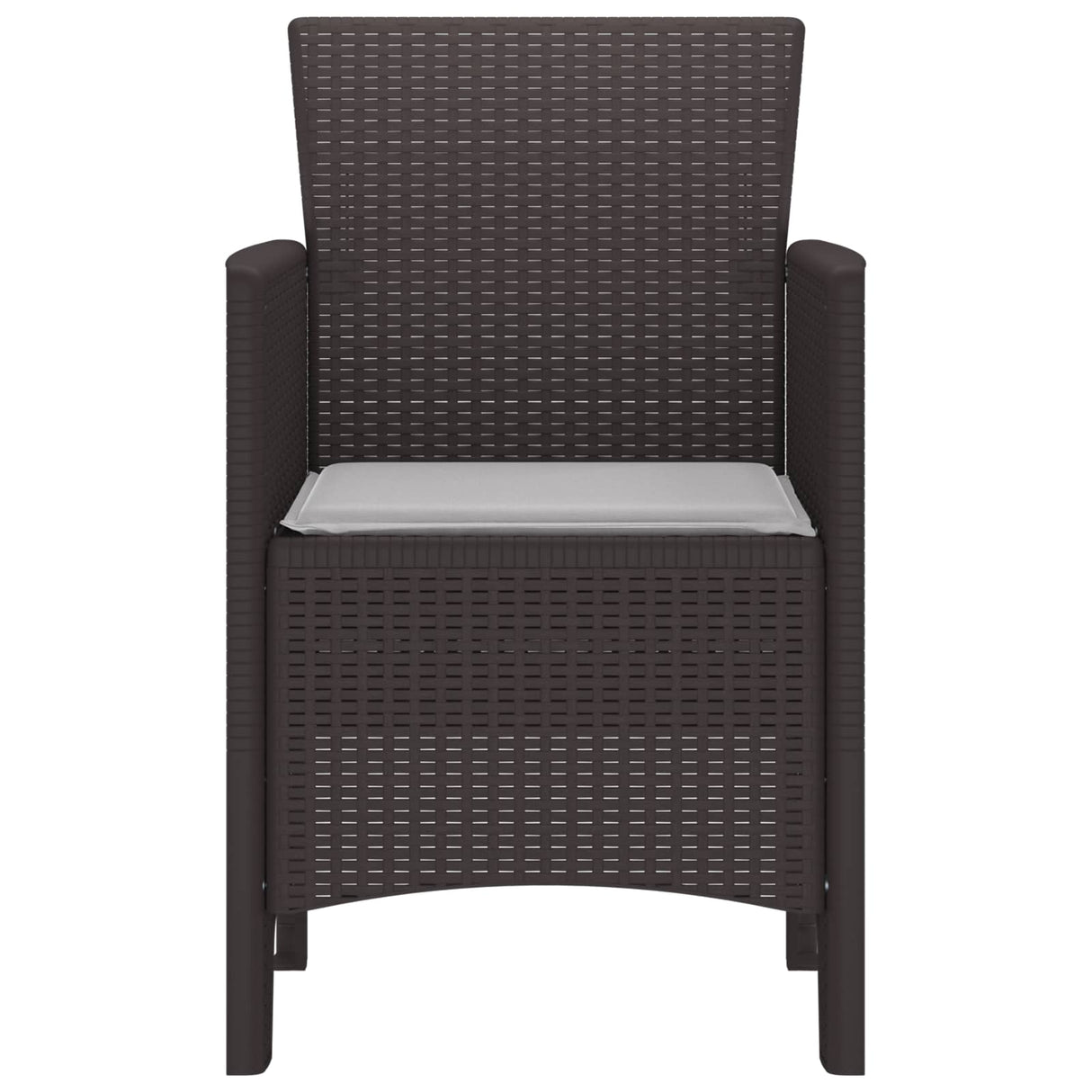 Garden Chair 4 pcs Brown 53 x 49 x 85 cm PP