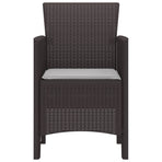 Garden Chair 4 pcs Brown Polypropylene