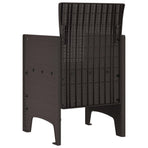 Garden Chair 4 pcs Brown Polypropylene