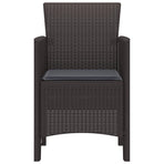 Garden Chair 4 pcs Brown Polypropylene