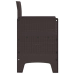 Garden Chair 4 pcs Brown Polypropylene