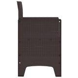 Garden Chair 4 pcs Brown 53 x 49 x 85 cm PP - Top-Down View