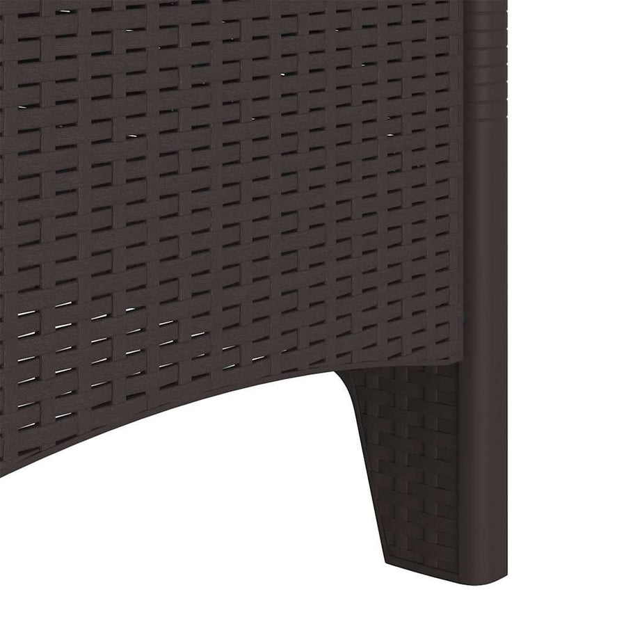 Garden Chair 4 pcs Brown Polypropylene