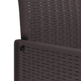 Garden Chair 4 pcs Brown 53 x 49 x 85 cm PP - Extra Image