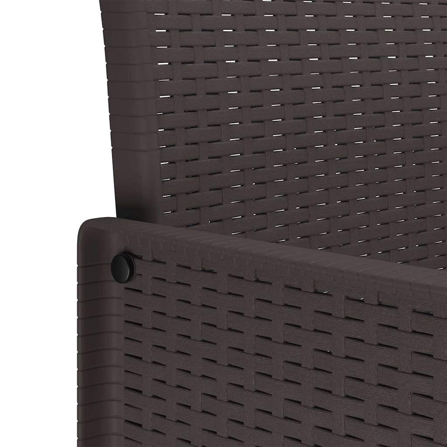 Garden Chair 4 pcs Brown Polypropylene