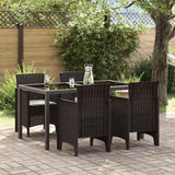 Garden Chair 4 pcs Brown 53 x 49 x 85 cm PP