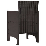Garden Chair 4 pcs Brown 53 x 49 x 85 cm PP
