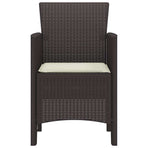 Garden Chair 4 pcs Brown Polypropylene