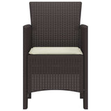 Garden Chair 4 pcs Brown 53 x 49 x 85 cm PP - 45-Degree Angle