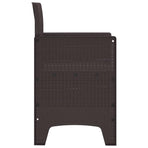 Garden Chair 4 pcs Brown Polypropylene
