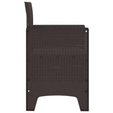 Garden Chair 4 pcs Brown 53 x 49 x 85 cm PP - Rear View