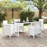 Garden Chair 4 pcs White 53 x 49 x 85 cm PP - Side View