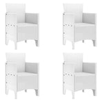 Garden Chair 4 pcs White Polypropylene