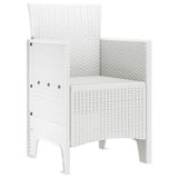 Garden Chair 4 pcs White 53 x 49 x 85 cm PP - Top-Down View