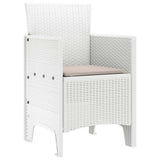 Garden Chair 4 pcs White 53 x 49 x 85 cm PP - Top-Down View