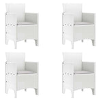 Garden Chair 4 pcs White Polypropylene