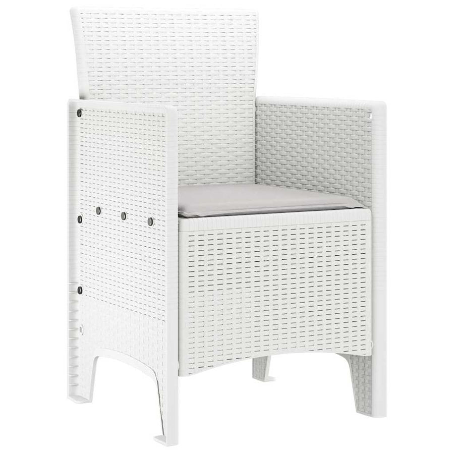 Garden Chair 4 pcs White Polypropylene
