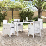 Garden Chair 4 pcs White 53 x 49 x 85 cm PP - Side View
