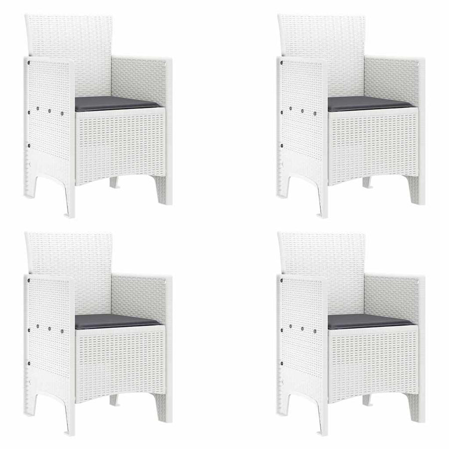 Garden Chair 4 pcs White Polypropylene