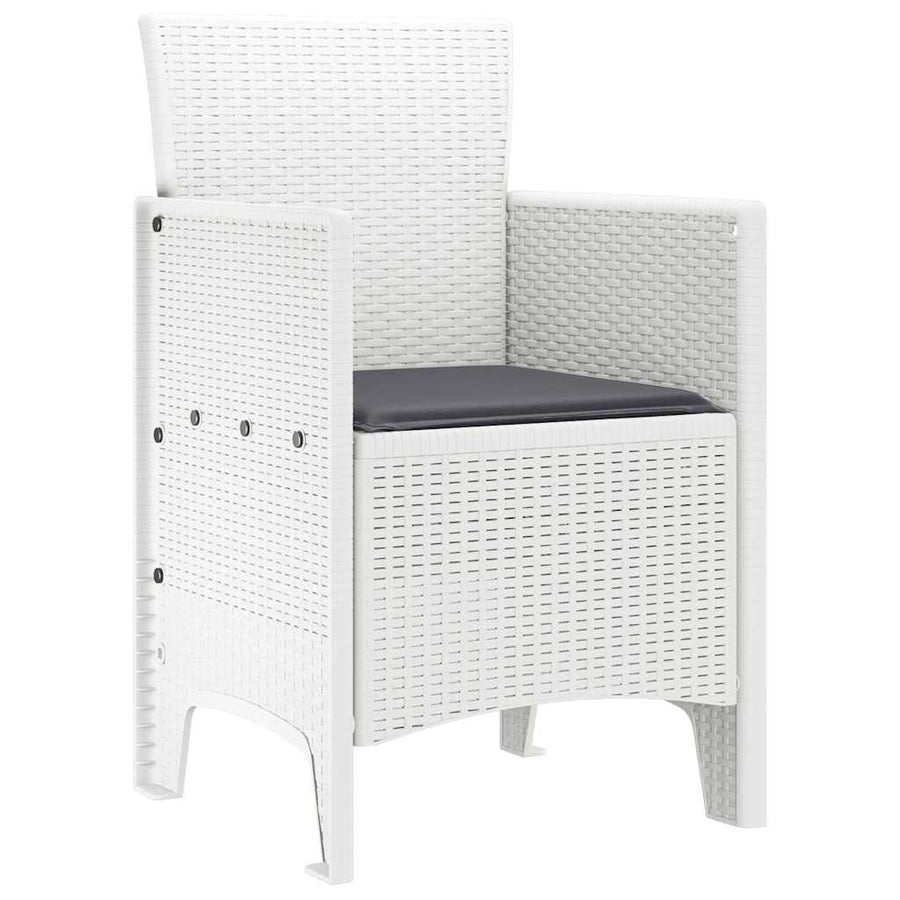 Garden Chair 4 pcs White Polypropylene