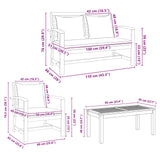 Garden Sofa Set 4 pcs Natural Solid Teak Wood - Extra Image