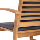 Garden Sofa Set 5 pcs Natural Solid Teak Wood - Extra Image