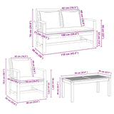 Garden Sofa Set 5 pcs Natural Solid Teak Wood - Extra Image