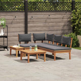 Garden Sofa Set 4 pcs Brown and Grey - Top-Down View