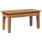 Garden Bench Set with Cushion with Storage 4 pcs Brown and Grey - Rear View
