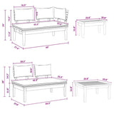 Garden Bench Set with Cushion with Storage 4 pcs Brown and Grey - Extra Image