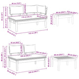 Garden Sofa Set 4 pcs Brown and Grey - Extra Image