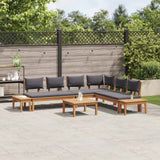 Garden Sofa Set 3 pcs Brown and Grey - Top-Down View