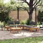 Garden Sofa Set 3 pcs Brown and Grey