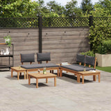 Garden Sofa Set 3 pcs Brown and Grey