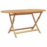 Garden Dining Set 5 pcs Brown Solid teak wood - Rear View