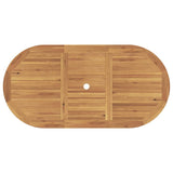 Garden Dining Set 5 pcs Brown Solid teak wood - Extra Image