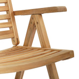 Garden Dining Set 7 pcs Brown Solid Teak Wood - Extra Image