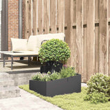 Garden Planter Black 60 x 60 x 50 cm Cold-rolled Steel - Top-Down View