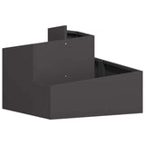 Garden Planter Black 60 x 60 x 50 cm Cold-rolled Steel - Front View