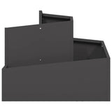 Garden Planter Black 60 x 60 x 50 cm Cold-rolled Steel - 45-Degree Angle