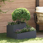 Garden Planter Anthracite 60 x 60 x 50 cm Cold-rolled Steel
