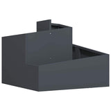 Garden Planter Anthracite 60 x 60 x 50 cm Cold-rolled Steel - Front View