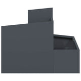Garden Planter Anthracite 60 x 60 x 50 cm Cold-rolled Steel - 45-Degree Angle