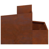 Garden Planter Brown 60 x 60 x 50 cm Weathering Steel