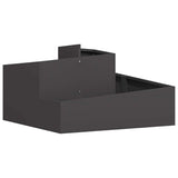 Garden Planter Black 80 x 80 x 50 cm Cold-rolled Steel - Front View