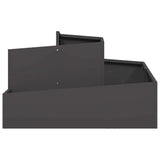 Garden Planter Black 80 x 80 x 50 cm Cold-rolled Steel - 45-Degree Angle