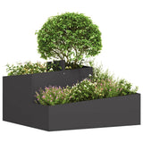 Garden Planter Black 80 x 80 x 50 cm Cold-rolled Steel
