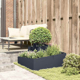 Garden Planter Anthracite 80 x 80 x 50 cm Cold-rolled Steel - Top-Down View
