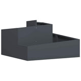 Garden Planter Anthracite 80 x 80 x 50 cm Cold-rolled Steel - Front View